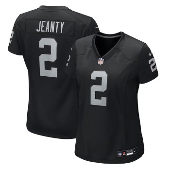 Women's Las Vegas Raiders #2 Ashton Jeanty Nike Black 2025 NFL Draft First Round Pick Team Game Jersey