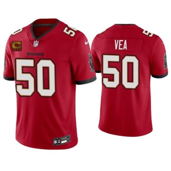 Men's Tampa Bay Buccaneers #50 Vita Vea Red 2026 With 4-Star C Patch Vapor Limited Jersey Men's Tampa Bay Buccaneers #50 Vita Vea Red 2026 With 4-Star C Patch Vapor Limited Jersey