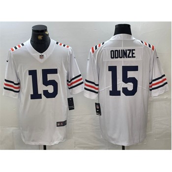 Men's Chicago Bears #15 Rome Odunze White 2024 Draft Vapor Stitched Football Jersey
