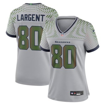 Women's Seattle Seahawks #80 Steve Largent Gray Rivalries Collection Game Jersey Women's Seattle Seahawks #80 Steve Largent Gray Rivalries Collection Game Jersey