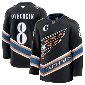 Youth Washington Capitals #8 Alexander Ovechkin Black 2024-25 Alternate Stitched Hockey Jersey