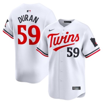 Men's Minnesota Twins #59 Jhoan Duran White Home Limited Player Jersey Men's Minnesota Twins #59 Jhoan Duran White Home Limited Player Jersey