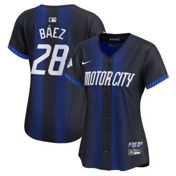 Women's Detroit Tigers #28 Javier Baez Nike Navy 2024 City Connect Limited Jersey Women's Detroit Tigers #28 Javier Baez Nike Navy 2024 City Connect Limited Jersey