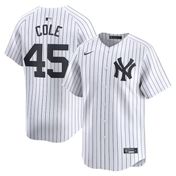Men's New York Yankees #45 Gerrit Cole White Home Limited Player Jersey Men's New York Yankees #45 Gerrit Cole White Home Limited Player Jersey