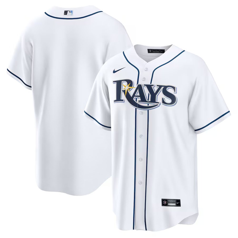 Men's Tampa Bay Rays White Home Replica 2.0 Jersey Men's Tampa Bay Rays White Home Replica 2.0 Jersey