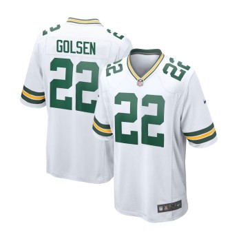 Men's Green Bay Packers #22 Matthew Golden Nike White 2025 NFL Draft First Round Pick Game Jersey