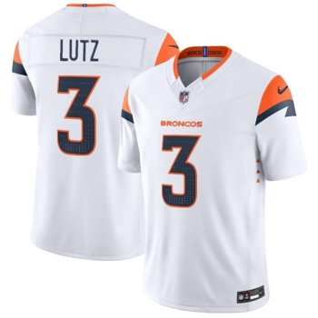 Youth Denver Broncos #3 Wil Lutz White 2026 Vapor F.U.S.E. Limited Jersey Youth Denver Broncos #3 Wil Lutz White 2026 Vapor F.U.S.E. Limited Jersey