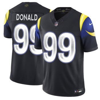 Men's Los Angeles Rams #99 Aaron Donald Black Rivalries Collection F.U.S.E. Vapor Limited Stitched Jersey Men's Los Angeles Rams #99 Aaron Donald Black Rivalries Collection F.U.S.E. Vapor Limited Stitched Jersey