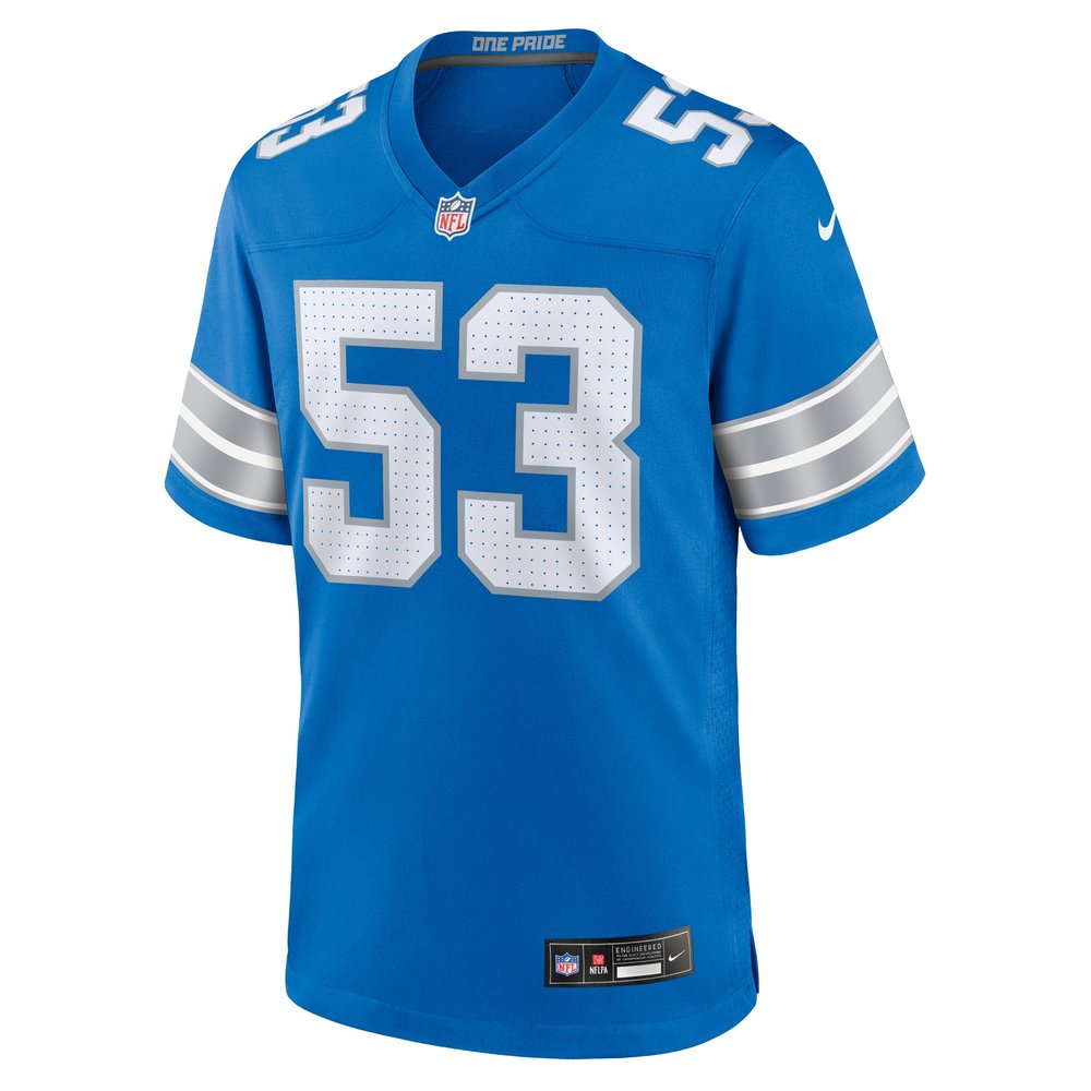 Men's Detroit Lions DaRon Gilbert  Blue Game Jersey