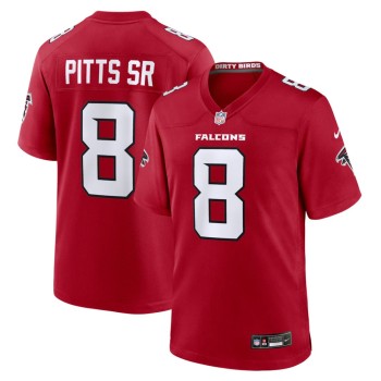 Men's Atlanta Falcons #8 Kyle Pitts Sr. Red Game Jersey