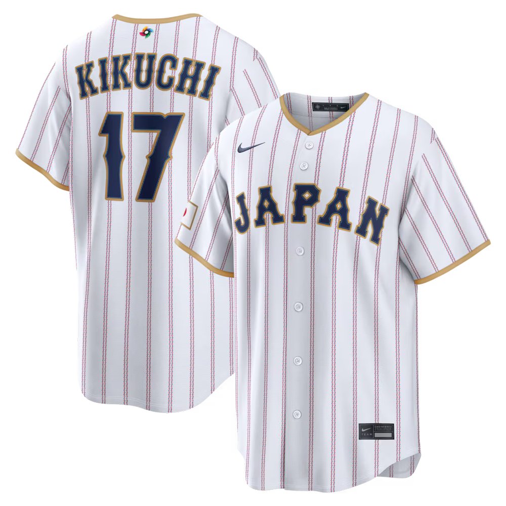 Men's Japan Baseball #17 Yusei Kikuchi White 2026 World Baseball Classic Home Stadium Jersey Men's Japan Baseball #17 Yusei Kikuchi White 2026 World Baseball Classic Home Stadium Jersey
