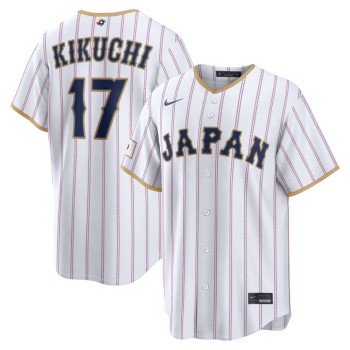 Men's Japan Baseball #17 Yusei Kikuchi White 2026 World Baseball Classic Home Stadium Jersey Men's Japan Baseball #17 Yusei Kikuchi White 2026 World Baseball Classic Home Stadium Jersey