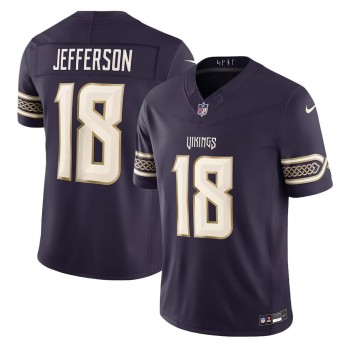 Men's Minnesota Vikings #18 Justin Jefferson Purple 2026 Rivalries Collection Vapor F.U.S.E. Limited Jersey Men's Minnesota Vikings #18 Justin Jefferson Purple 2026 Rivalries Collection Vapor F.U.S.E. Limited Jersey