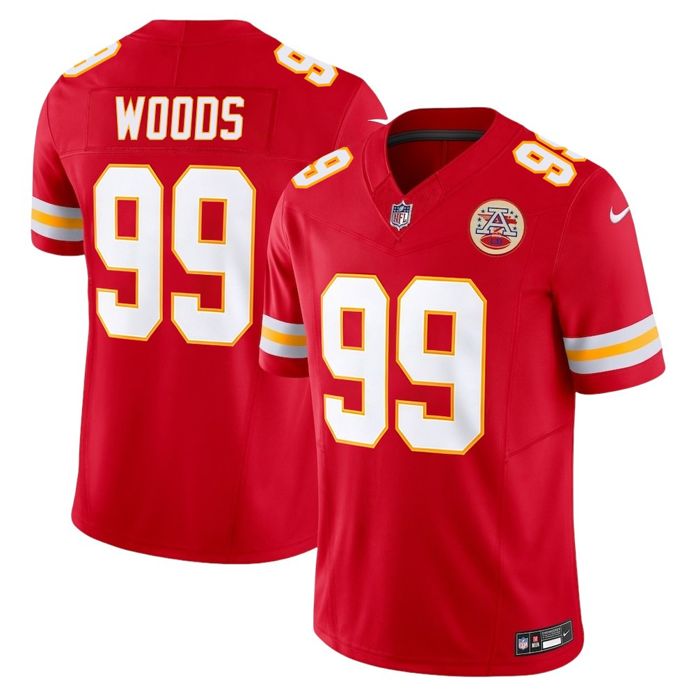 Men's Kansas City Chiefs #99 Peter Woods Red 2026 NFL Draft Vapor F.U.S.E. Limited Jersey