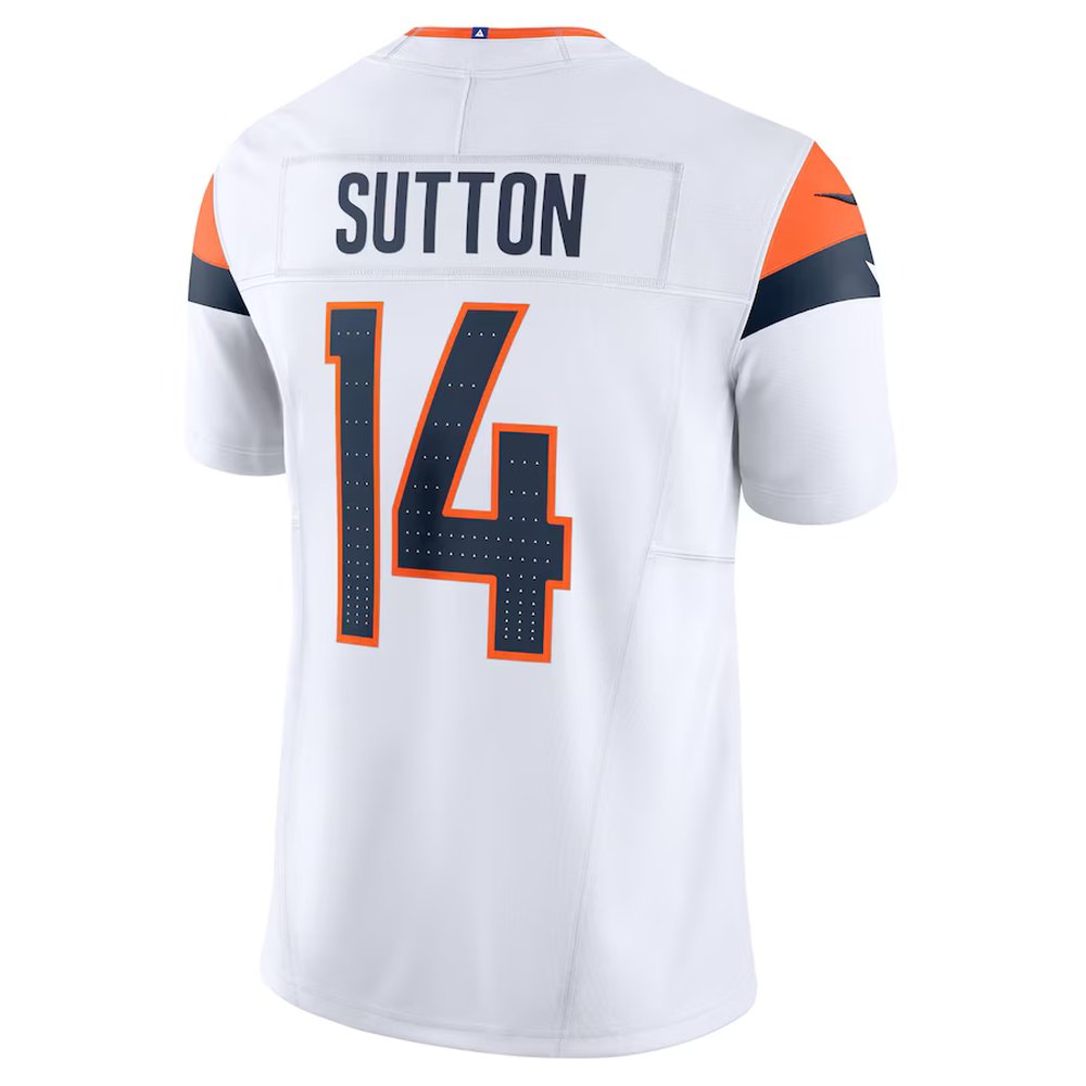 Men's Denver Broncos Courtland Sutton White Mile High Collection Vapor F.U.S.E. Limited Jersey
