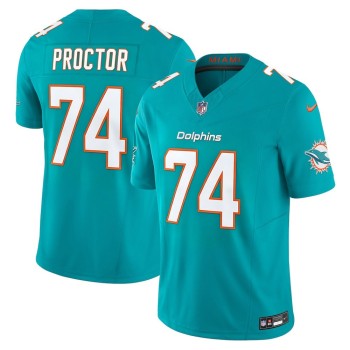 Men's Miami Dolphins #74 Kadyn Proctor Aqua 2026 NFL Draft Vapor F.U.S.E. Limited Jersey Men's Miami Dolphins #74 Kadyn Proctor Aqua 2026 NFL Draft Vapor F.U.S.E. Limited Jersey