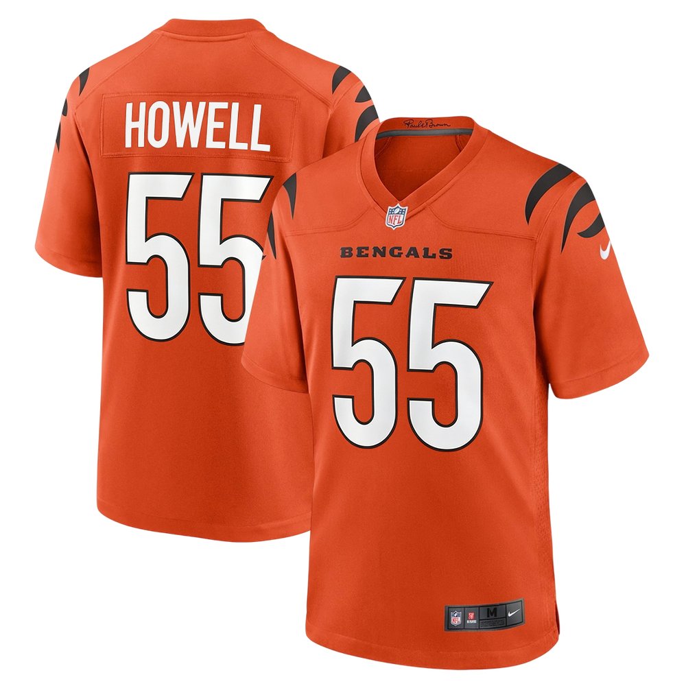 Men's Cincinnati Bengals #55 Cashius Howell Orange 2026 NFL Draft Game Jersey Men's Cincinnati Bengals #55 Cashius Howell Orange 2026 NFL Draft Game Jersey