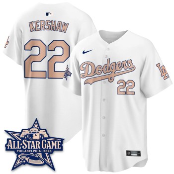 Youth Los Angeles Dodgers #22 Clayton Kershaw White 2026 MLB All-Star Jersey Youth Los Angeles Dodgers #22 Clayton Kershaw White 2026 MLB All-Star Jersey