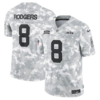 Men's New York Jets Aaron Rodgers Arctic Camo 2024 Salute to Service Limited Jersey Men's New York Jets Aaron Rodgers Arctic Camo 2024 Salute to Service Limited Jersey