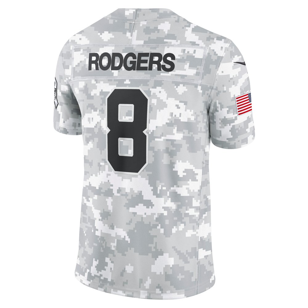 Men's New York Jets Aaron Rodgers Arctic Camo 2024 Salute to Service Limited Jersey Men's New York Jets Aaron Rodgers Arctic Camo 2024 Salute to Service Limited Jersey