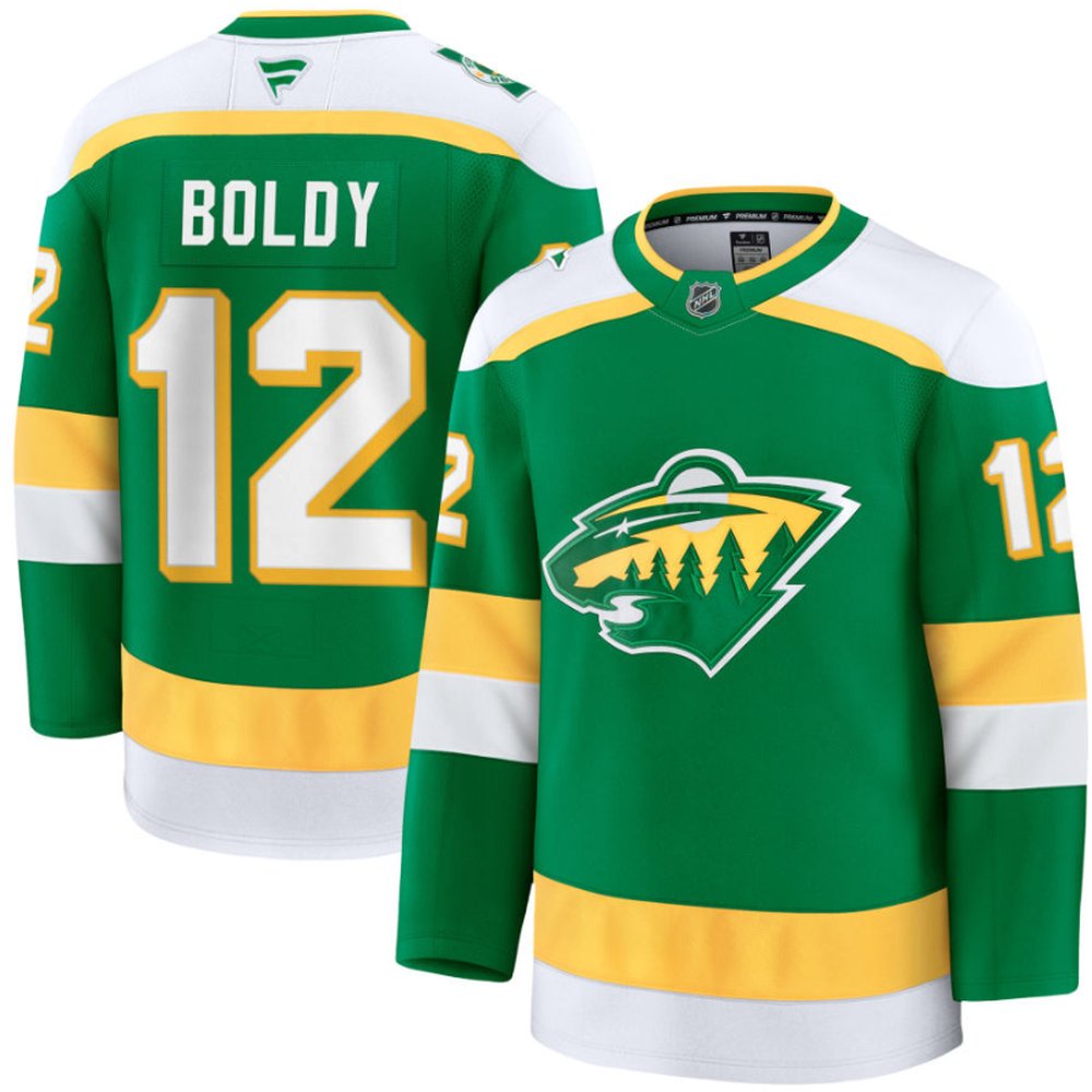 Youth Minnesota Wild #12 Matt Boldy Green 2024-25 Alternate Stitched Hockey Jersey