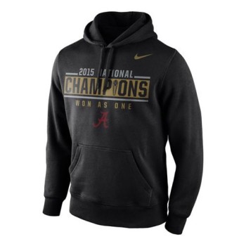 Alabama Crimson Tide  College Football Playoff 2015 National Champions Locker Room Pullover Hoodie Black Alabama Crimson Tide  College Football Playoff 2015 National Champions Locker Room Pullover Hoodie Black