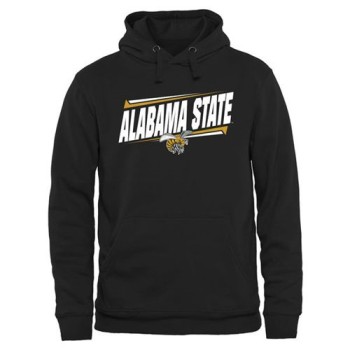 Alabama State Hornets Double Bar Pullover Hoodie Black Alabama State Hornets Double Bar Pullover Hoodie Black