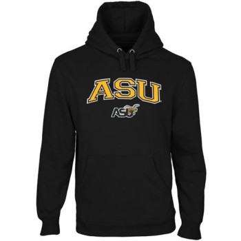 Alabama State Hornets Logo Arch Applique Pullover Hoodie Black Alabama State Hornets Logo Arch Applique Pullover Hoodie Black