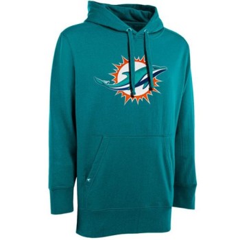 Antigua Miami Dolphins Signature Pullover Hoodie Aqua Antigua Miami Dolphins Signature Pullover Hoodie Aqua
