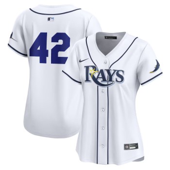 Women's Tampa Bay Rays #42 Jackie Robinson Nike White Home 2025 Jackie Robinson Day Limited Jersey Women's Tampa Bay Rays #42 Jackie Robinson Nike White Home 2025 Jackie Robinson Day Limited Jersey