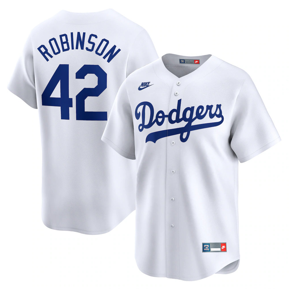 Youth Brooklyn Dodgers #42 Jackie Robinson Nike White Throwback Cooperstown Collection Limited Jersey Youth Brooklyn Dodgers #42 Jackie Robinson Nike White Throwback Cooperstown Collection Limited Jersey