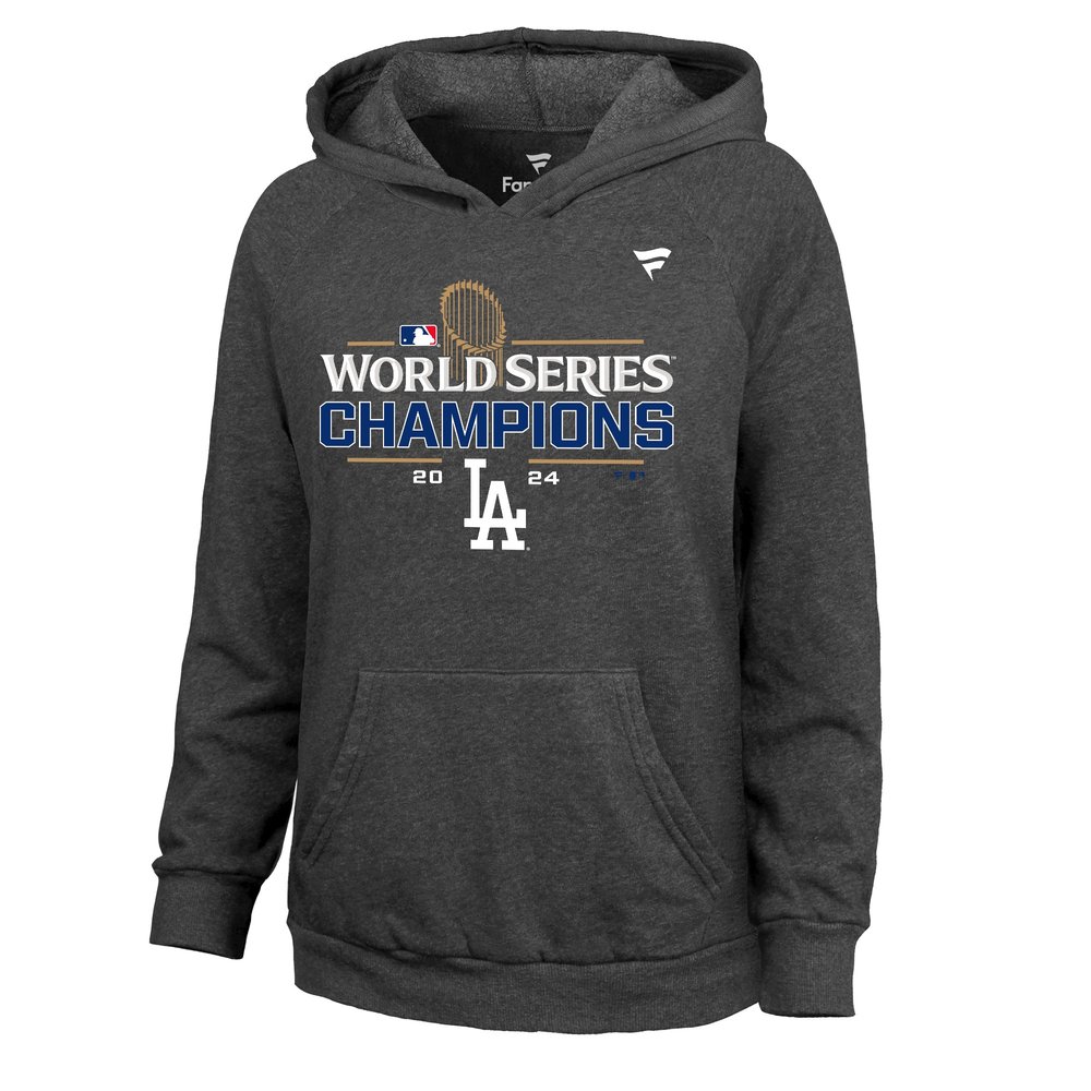 Women's Los Angeles Dodgers Charcoal 2024 World Series Champions Hoodie