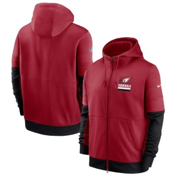 Arizona Cardinals Red Sideline Impact Lockup Performance Full-Zip Hoodie Arizona Cardinals Red Sideline Impact Lockup Performance Full-Zip Hoodie