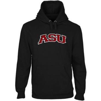 Arkansas State Red Wolves Arch Name Pullover Hoodie Black Arkansas State Red Wolves Arch Name Pullover Hoodie Black