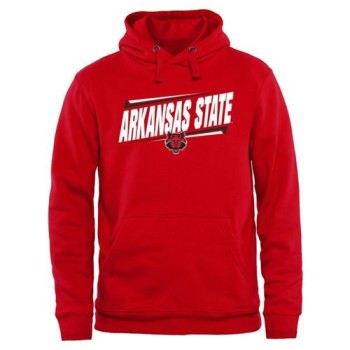 Arkansas State Red Wolves Double Bar Pullover Hoodie Red Arkansas State Red Wolves Double Bar Pullover Hoodie Red