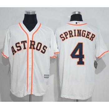 Astros #4 George Springer White New Cool Base Stitched MLB Jersey
