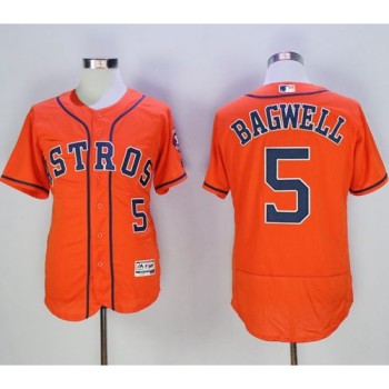 Astros #5 Jeff Bagwell Orange Flexbase Authentic Collection Stitched MLB Jersey Astros #5 Jeff Bagwell Orange Flexbase Authentic Collection Stitched MLB Jersey