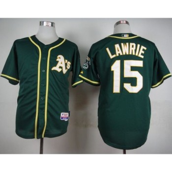 Athletics #15 Brett Lawrie Green Cool Base Stitched MLB Jersey Athletics #15 Brett Lawrie Green Cool Base Stitched MLB Jersey