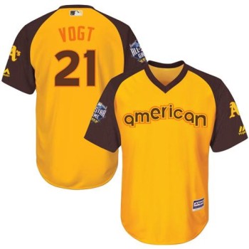 Athletics #21 Stephen Vogt Gold 2016 All-Star American League Stitched Youth MLB Jersey Athletics #21 Stephen Vogt Gold 2016 All-Star American League Stitched Youth MLB Jersey