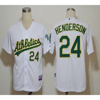 Athletics #24 Rickey Henderson White Cool Base Stitched MLB Jersey Athletics #24 Rickey Henderson White Cool Base Stitched MLB Jersey