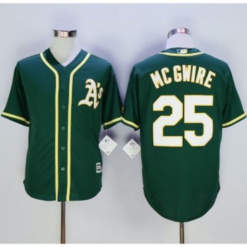 Athletics #25 Mark McGwire Green New Cool Base Stitched MLB Jersey Athletics #25 Mark McGwire Green New Cool Base Stitched MLB Jersey