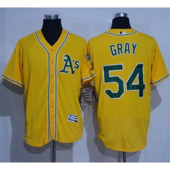 Athletics #54 Sonny Gray Gold Flexbase Authentic Collection Stitched MLB Jersey Athletics #54 Sonny Gray Gold Flexbase Authentic Collection Stitched MLB Jersey