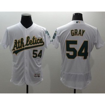 Athletics #54 Sonny Gray White Flexbase Authentic Collection Stitched MLB Jersey Athletics #54 Sonny Gray White Flexbase Authentic Collection Stitched MLB Jersey