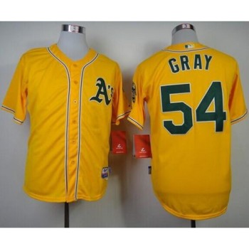 Athletics #54 Sonny Gray Yellow Cool Base Stitched MLB Jersey Athletics #54 Sonny Gray Yellow Cool Base Stitched MLB Jersey