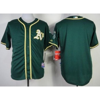 Athletics Blank Green Cool Base Stitched MLB Jersey Athletics Blank Green Cool Base Stitched MLB Jersey