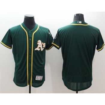 Athletics Blank Green Flexbase Authentic Collection Stitched MLB Jersey Athletics Blank Green Flexbase Authentic Collection Stitched MLB Jersey