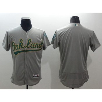 Athletics Blank Grey Flexbase Authentic Collection Stitched MLB Jersey Athletics Blank Grey Flexbase Authentic Collection Stitched MLB Jersey