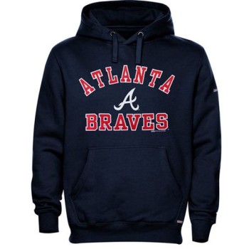 Atlanta Braves Fastball Fleece Pullover Navy Blue MLB Hoodie Atlanta Braves Fastball Fleece Pullover Navy Blue MLB Hoodie