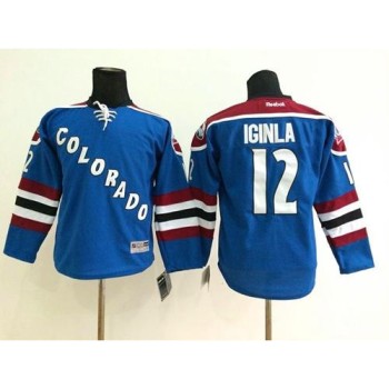 Avalanche #12 Jarome Iginla Blue Stitched Youth NHL Jersey Avalanche #12 Jarome Iginla Blue Stitched Youth NHL Jersey