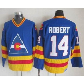 Avalanche #14 Rene Robert Blue CCM Throwback Stitched NHL Jersey Avalanche #14 Rene Robert Blue CCM Throwback Stitched NHL Jersey